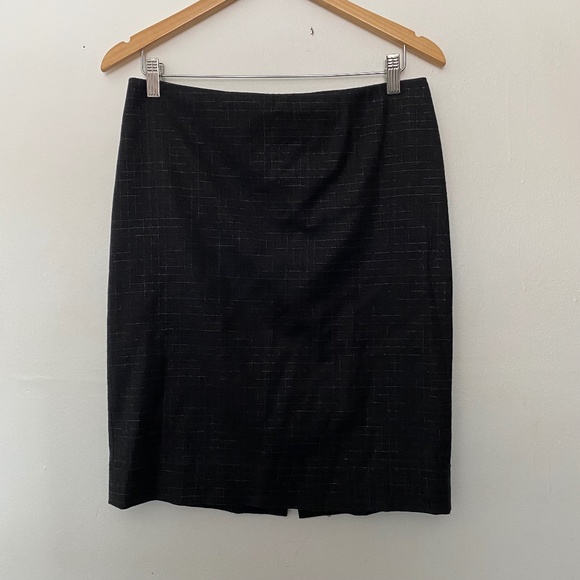 Theory Grey Wool Lined Pencil Office Work Skirt - Picture 1 of 4